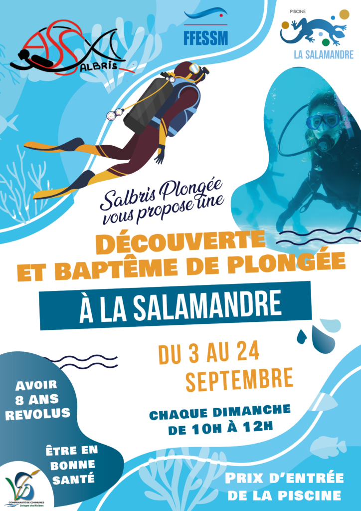Affiche bapteme plongée 2023