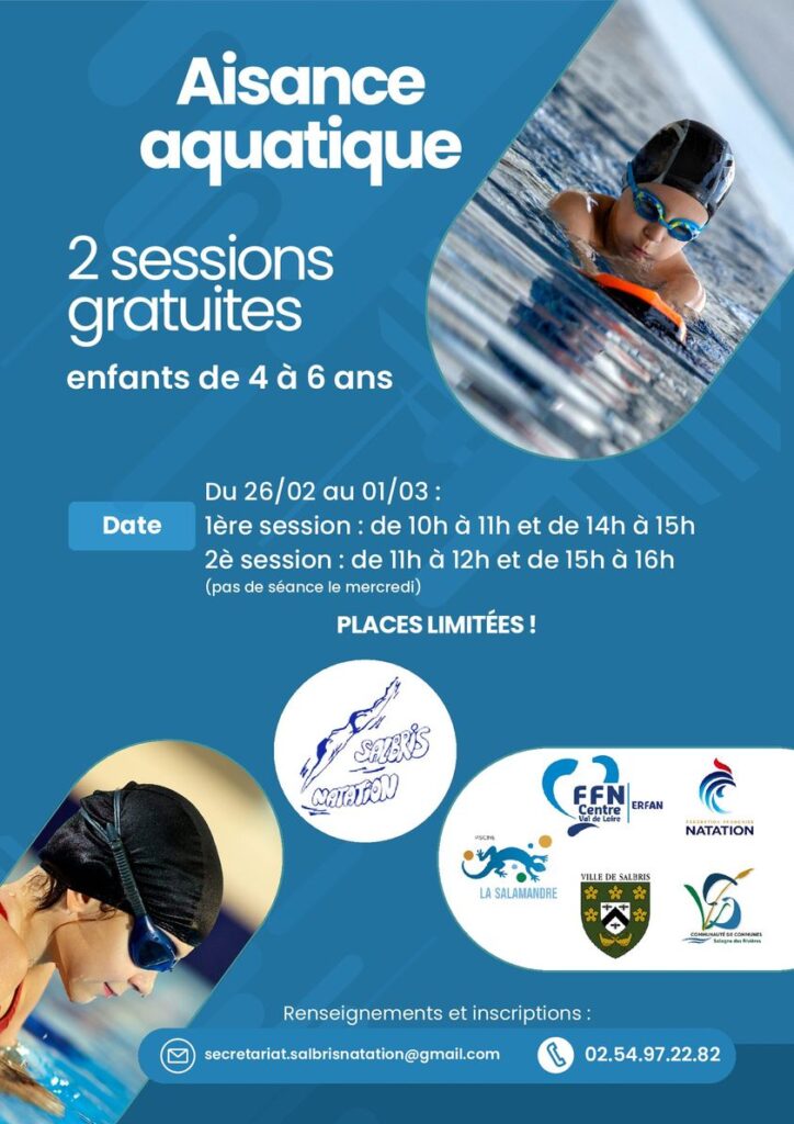 aisance aquatique salbris piscine la salamandre ccsr